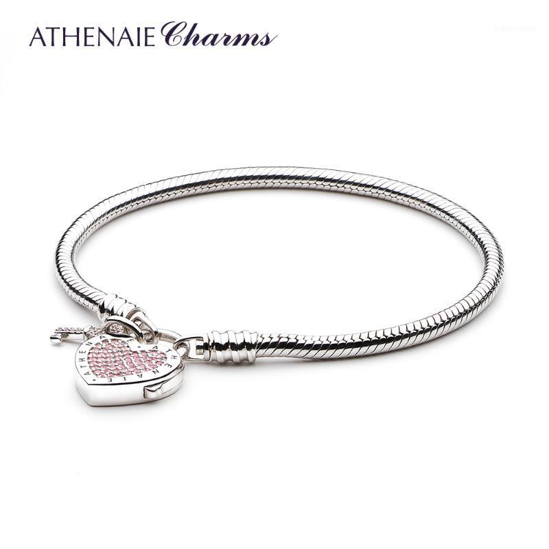 Other Bracelets ATHENAIE 925 Sterling Silver Love Snake Chain Charms Bracelet & Bangle With CZ Lock Of Heart Clasp Fit Women Wedding DIY Jew, Golden;silver
Other Bracelets ATHENAIE 925 Sterling Silver Love Snake Chain Charms Bracelet & Bangle With CZ Lock Of Heart Clasp Fit Women Wedding DIY Jew, Golden;silver