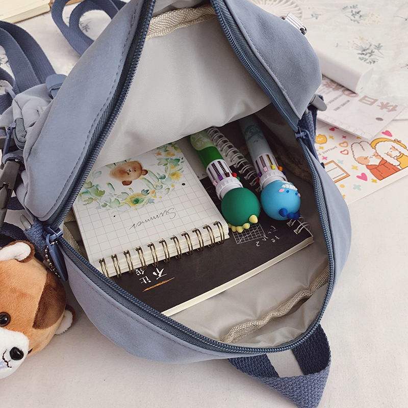 Korean Style Canvas Small Mini Backpack For Women Fashion Travel Backpack Leisure School Bag Tote For Tennage Girl Shoulder Bag LJ200128