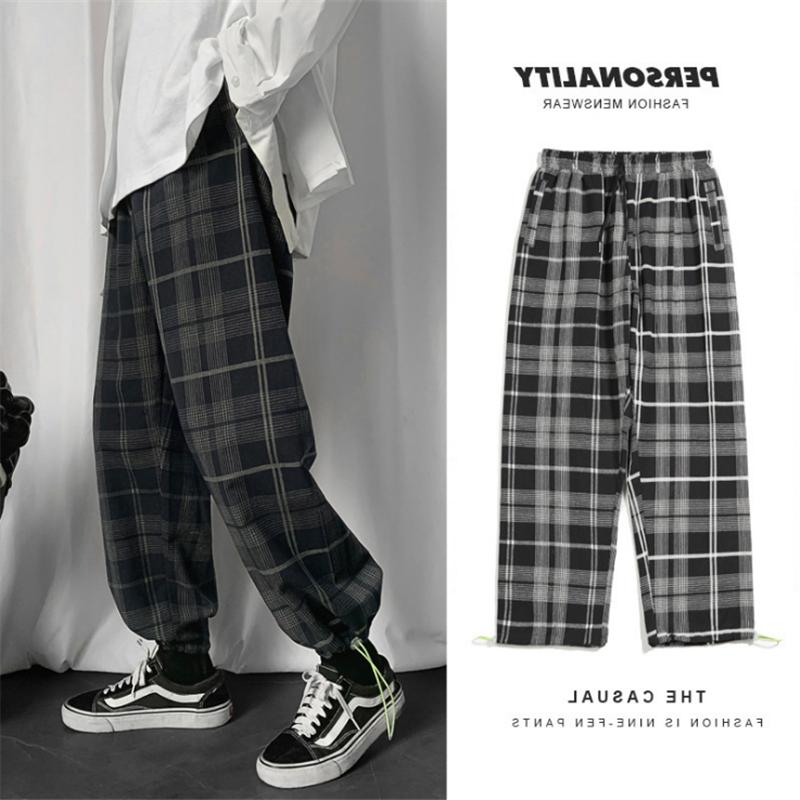 2021 Men's Plaid Casual Harem Pants Korean Man Loose Ankle-Length Trousers Harajuku Streetwear New Male Clothing XXXL, Black
2021 Men's Plaid Casual Harem Pants Korean Man Loose Ankle-Length Trousers Harajuku Streetwear New Male Clothing XXXL, Black