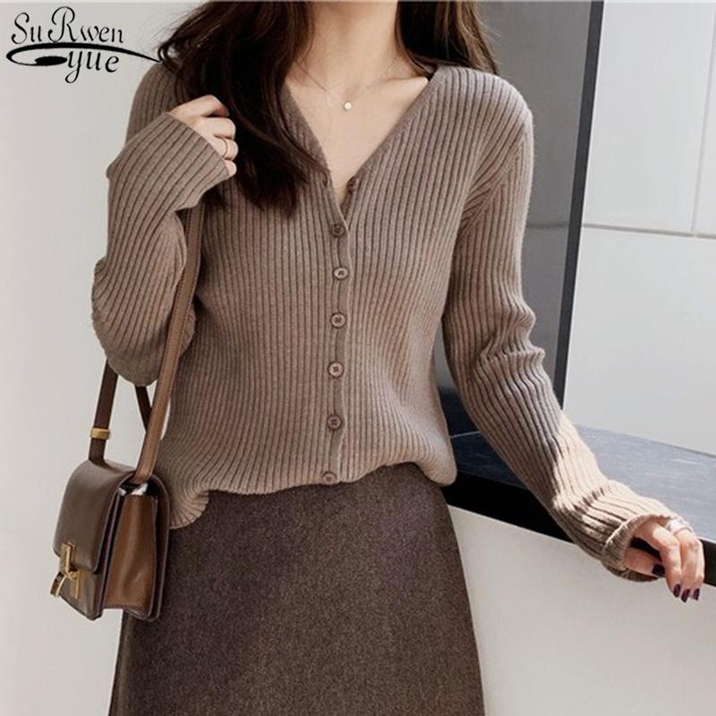 Autumn Thin Long Sleeve Knitted Sweater V-neck Single-Breasted Women Sweater 2020 New Solid Casual Winter Clothes femme 11651, Gray
Autumn Thin Long Sleeve Knitted Sweater V-neck Single-Breasted Women Sweater 2020 New Solid Casual Winter Clothes femme 11651, Gray