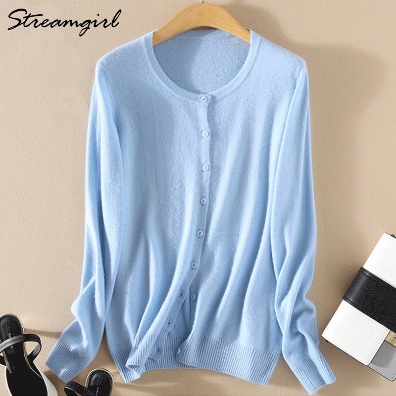 Knitted Cardigan Women Cashmere Wool Female Cardigans Short Black Cardigan Plus Size 2019 Cardigans Big Size Women Tops Spring T200319