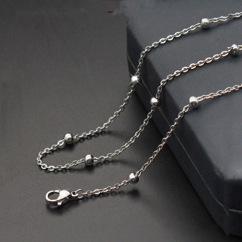 Chains Fashion Simple Female Stainless Steel Necklace Between Beads Chain Titanium Sweater
Chains Fashion Simple Female Stainless Steel Necklace Between Beads Chain Titanium Sweater