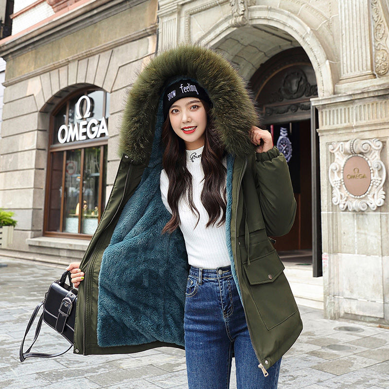 Vintage Stylish Pockets Oversized Jacket Winter Coat Women Fashion Long Sleeve Loose Winter Warm Outerwear Female Chic Tops 201019