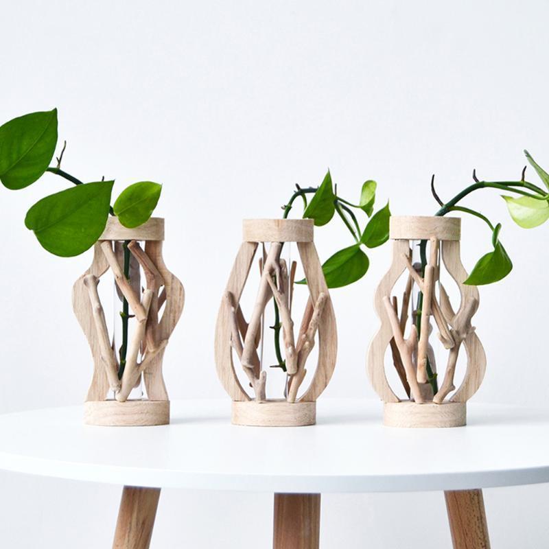 Creative wooden vase home Decoration Green Plant Hydroponic test tube container wood Vases home living room crafts ornaments J1
Creative wooden vase home Decoration Green Plant Hydroponic test tube container wood Vases home living room crafts ornaments J1
