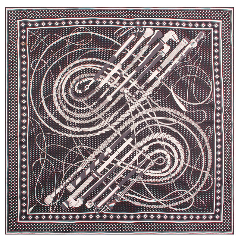 Twill Silk Square Scarf Women Shawl Hijab Scarf Bandana Double-Sided Hand Rolled Edge Head Scarves For Lady