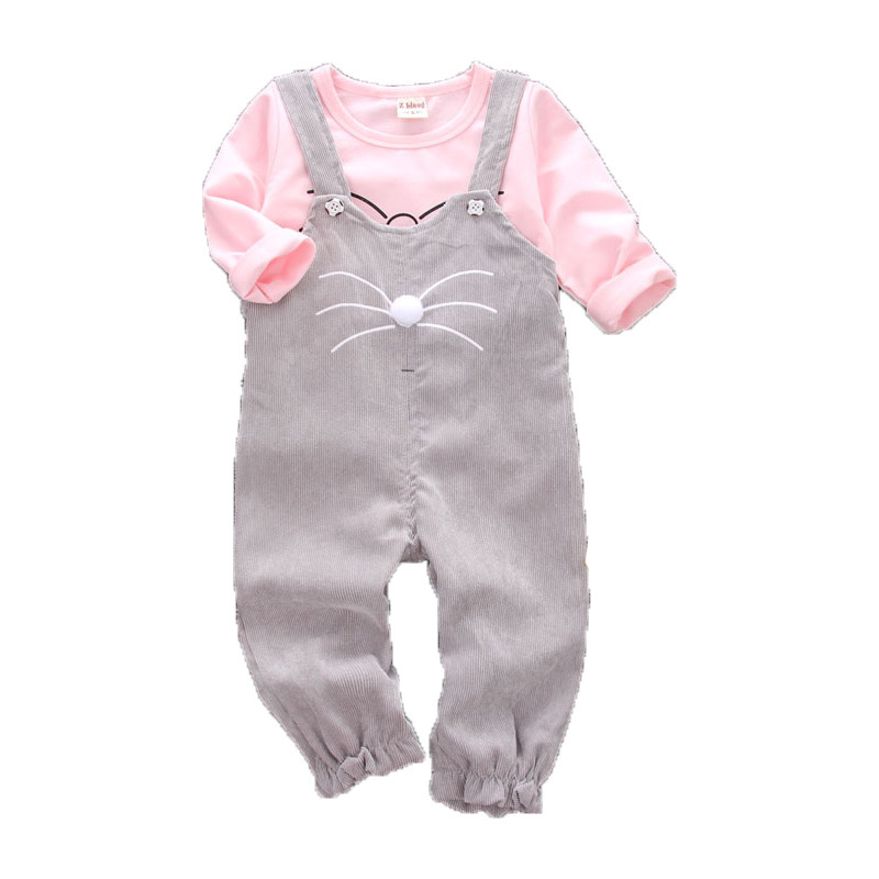 Spring Autumn Children Cotton Clothes Baby Boys T-shirt Pants 2Pcs/sets Infant Fashion Clothing Sets Toddler Cartoon TracksuitsX1019