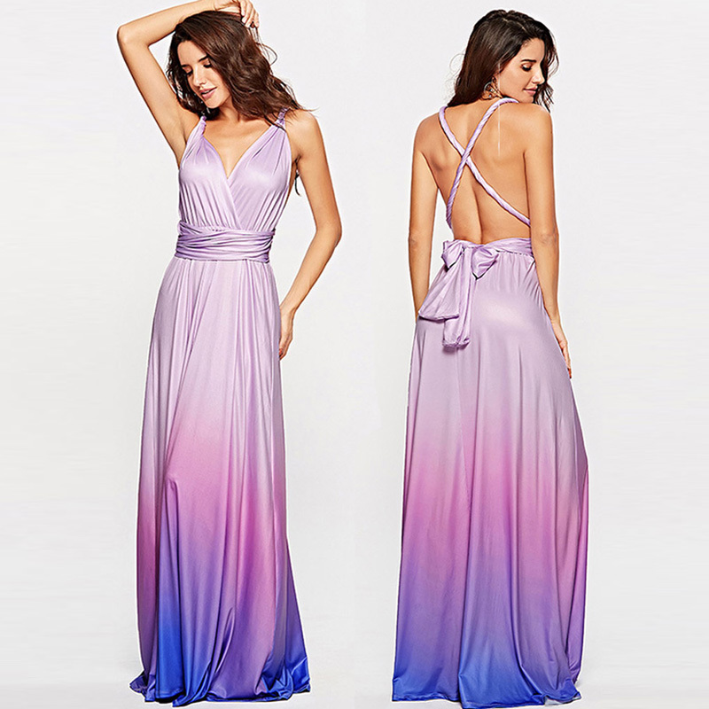 Elagant Party Maxi Long Dress Women Multiway Wrap Dresses Gradient Convertible Boho Bandage Dress Bridesmaids Infinity Robe Y0118
Elagant Party Maxi Long Dress Women Multiway Wrap Dresses Gradient Convertible Boho Bandage Dress Bridesmaids Infinity Robe Y0118