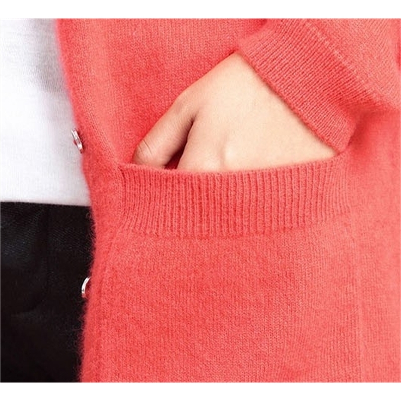 new cardigan women spring autumn long cardigan lady cashmere material loose sweater for female outerwear coat with pockets 201030