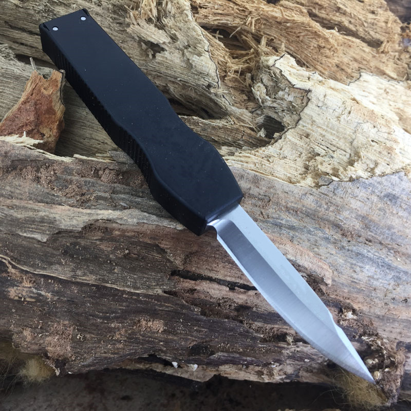 Glory V mini black Drop D2 tanto single action fixed blade folding autotf Pocket Survival Knife Xmas gift tool