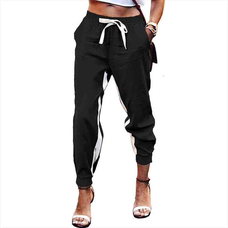 Women Casual Side Stripe Pockets Drawstring Ankle Tied Pants Sweatpants Trousers, Black;white
Women Casual Side Stripe Pockets Drawstring Ankle Tied Pants Sweatpants Trousers, Black;white