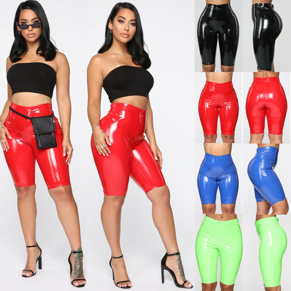 Sexy Elasticity Stretchy PU Leather Wet Look Shiny High Waist Solid Skinny Shorts Women Fashion Bodycon Party Club Shorts Y200512, Green
Sexy Elasticity Stretchy PU Leather Wet Look Shiny High Waist Solid Skinny Shorts Women Fashion Bodycon Party Club Shorts Y200512, Green