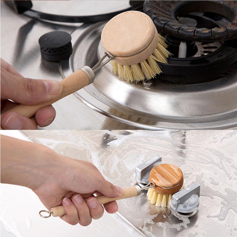 Natural Wooden Long Handle Pan Pot Brush Dish Bowl Washing Cleaning Brush Household Kitchen Cleaning Tools
Natural Wooden Long Handle Pan Pot Brush Dish Bowl Washing Cleaning Brush Household Kitchen Cleaning Tools