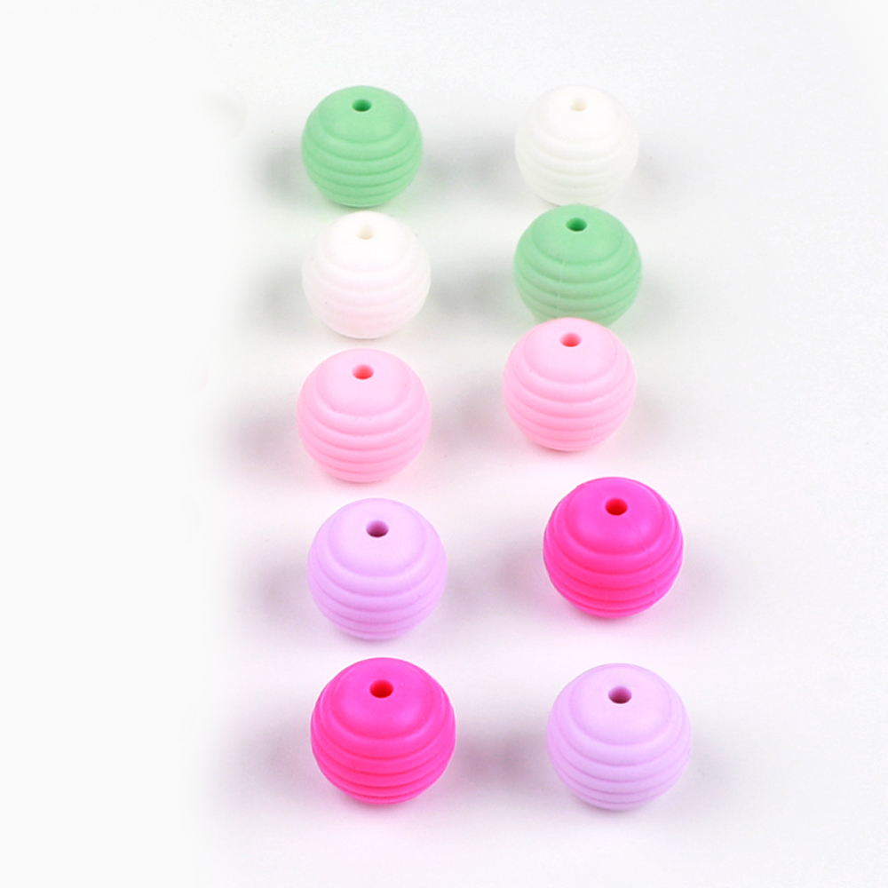 TYRY.HU 20pc/lot Teething Beads 13mm Screw Food Grade Silicone Teething Accessories BPA FREE Nursing Silicone Beads Y1221