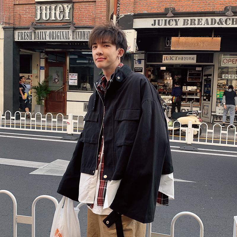 2019 Spring New Japanese College Wind Men's Casual Long-sleeved Trend Hip Hop Wild Fake Two Large Size Jacket Party1, Army green
2019 Spring New Japanese College Wind Men's Casual Long-sleeved Trend Hip Hop Wild Fake Two Large Size Jacket Party1, Army green