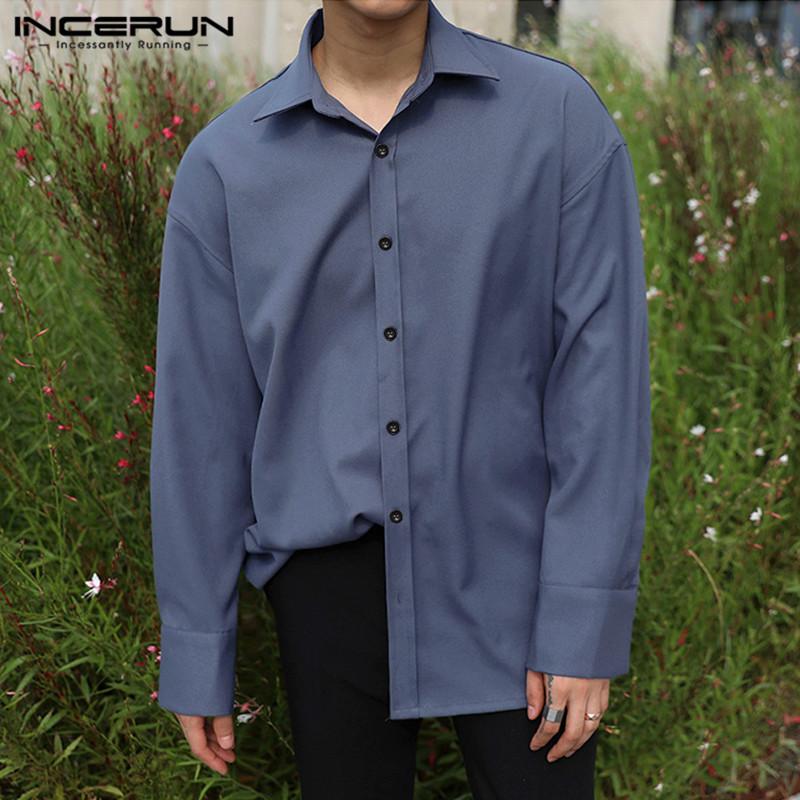INCERUN Turn Down Collar Dress Shirts Men Shirts Long Sleeve Solid Color Blouse Man Spring Loose Button Camisa Streetwear -5XL, Black
INCERUN Turn Down Collar Dress Shirts Men Shirts Long Sleeve Solid Color Blouse Man Spring Loose Button Camisa Streetwear -5XL, Black