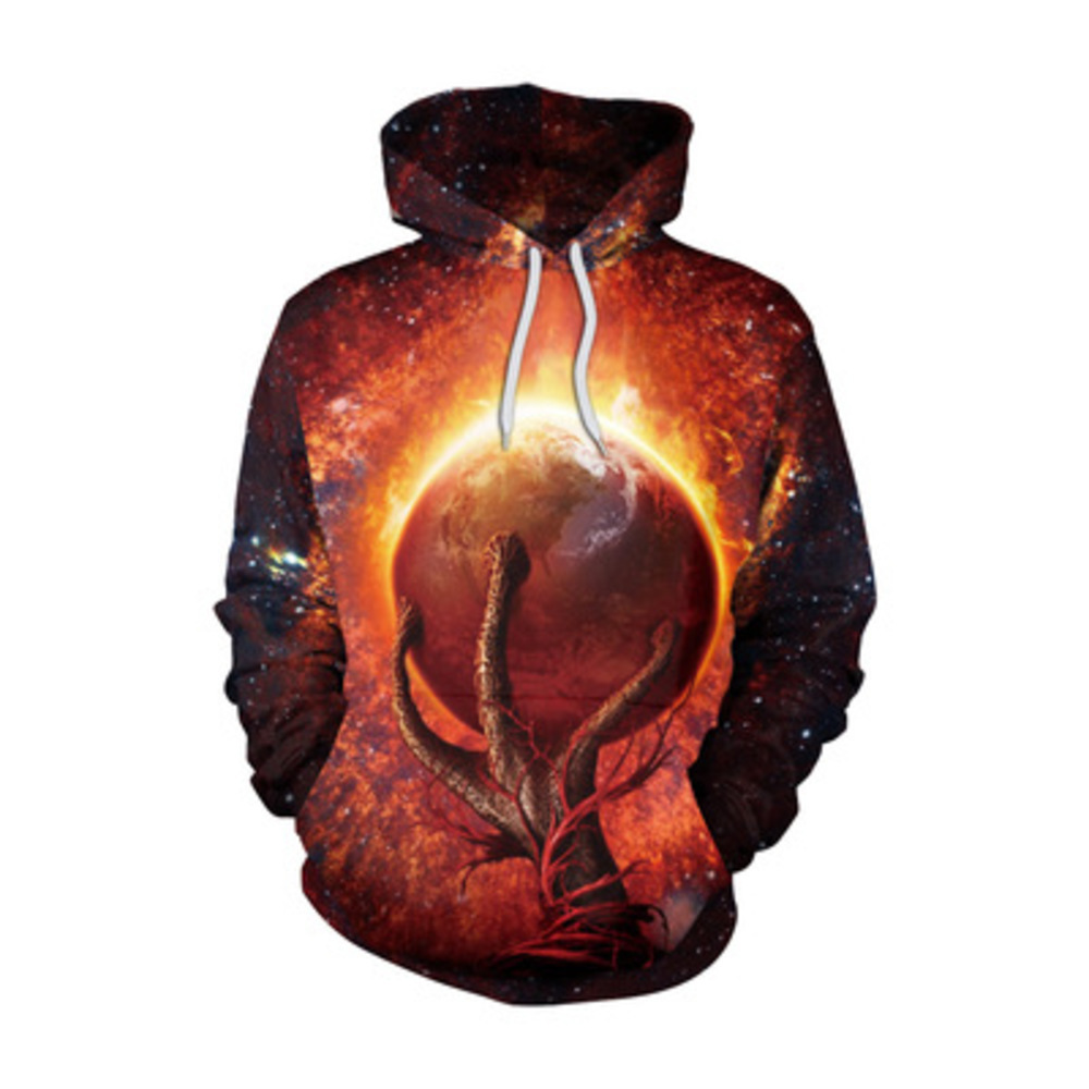 New autumn winter European and American fashion starry sky 3d digital printing loose hooded couple sweater, Black
New autumn winter European and American fashion starry sky 3d digital printing loose hooded couple sweater, Black