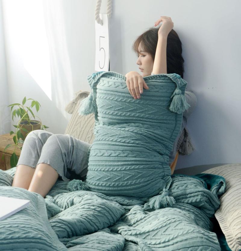 50*72cm Rectangle Knitted Wool Pillowcase Princess Style Knitted Cotton Tassel Home Decoration Pillowcase Pillow Case, Pink
50*72cm Rectangle Knitted Wool Pillowcase Princess Style Knitted Cotton Tassel Home Decoration Pillowcase Pillow Case, Pink