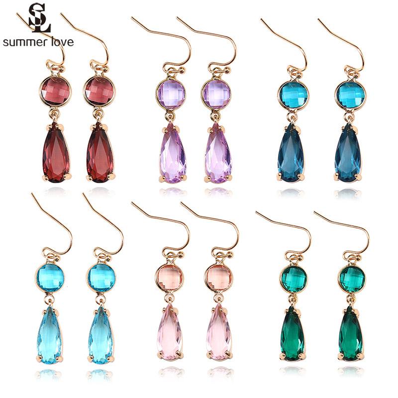 Luxury Colorful Crystal Teardrop Water Drop Earrings Women Golden Long Rhinestone Dangle Earring Fashion Wedding Party Jewelry
Luxury Colorful Crystal Teardrop Water Drop Earrings Women Golden Long Rhinestone Dangle Earring Fashion Wedding Party Jewelry