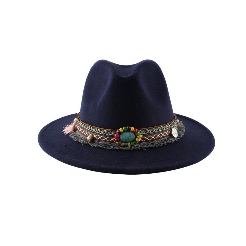 2020 Unique Bohemia style Woolen Jazz Hats Floppy Casual Bowler/ Felt Panama Fedoras Hats Men Women for wedding Party, Black
2020 Unique Bohemia style Woolen Jazz Hats Floppy Casual Bowler/ Felt Panama Fedoras Hats Men Women for wedding Party, Black