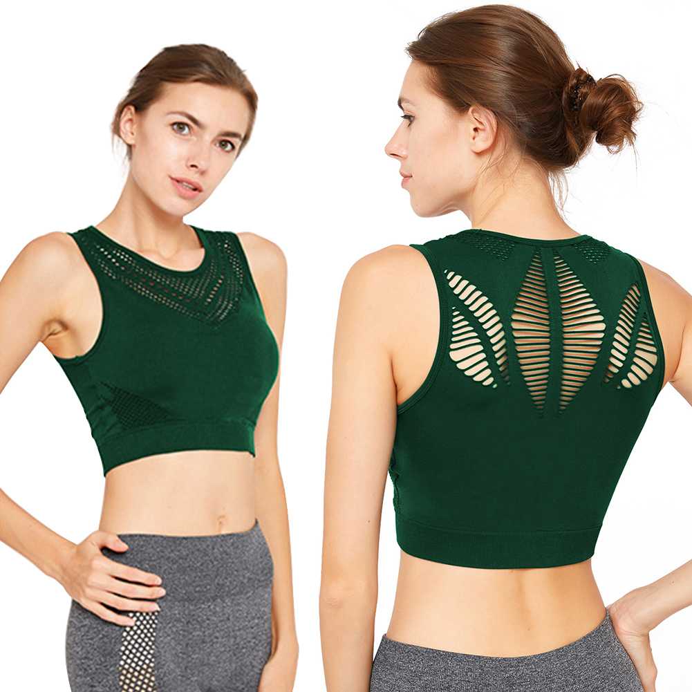 Women Seamless Sports Running Bra Wireless Fitness Vest Crop Tops Pull Up Shockproof Elastic Underwear Yoga Workout Tank Top, Green
Women Seamless Sports Running Bra Wireless Fitness Vest Crop Tops Pull Up Shockproof Elastic Underwear Yoga Workout Tank Top, Green