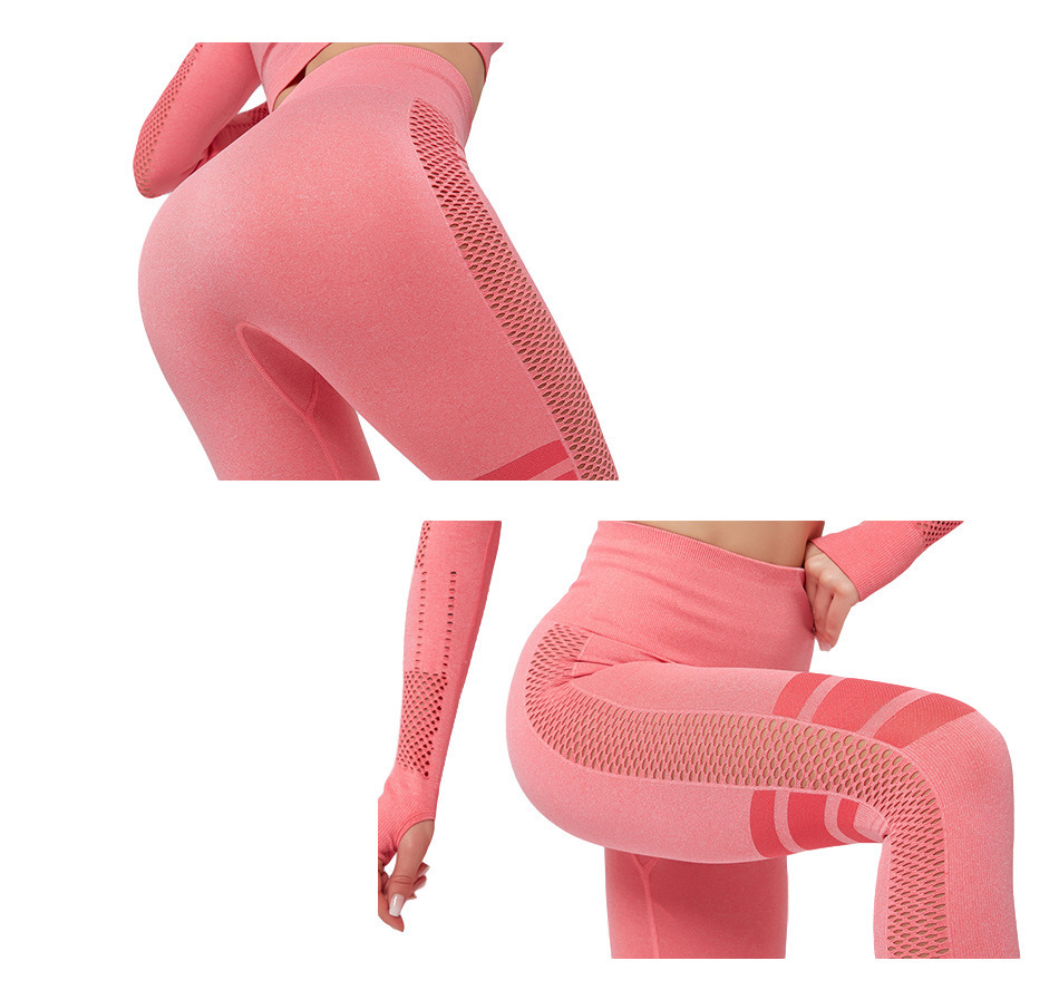 Gym Set Sports Suit Yoga Set Tracksuit Crop Top 2 Piece Set Women Leggings Gym Clothing Front Seamless gymwear Women's Tracksuit T200606
