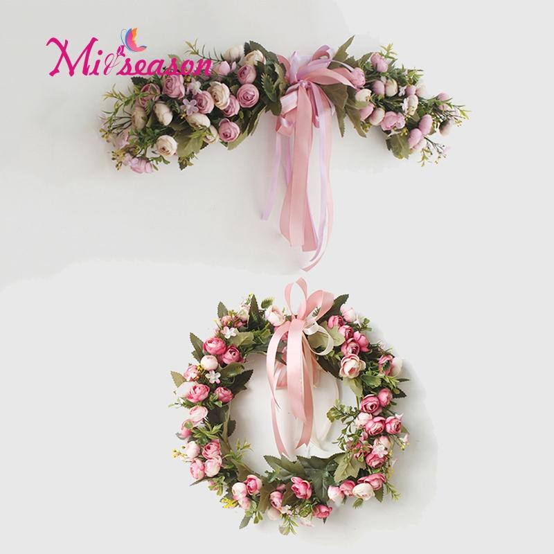 Rose Peony Artificial Flowers Garland European Lintel Wall Decorative Flower Door Wreath For Wedding Home Christmas Decoration, Pink
Rose Peony Artificial Flowers Garland European Lintel Wall Decorative Flower Door Wreath For Wedding Home Christmas Decoration, Pink