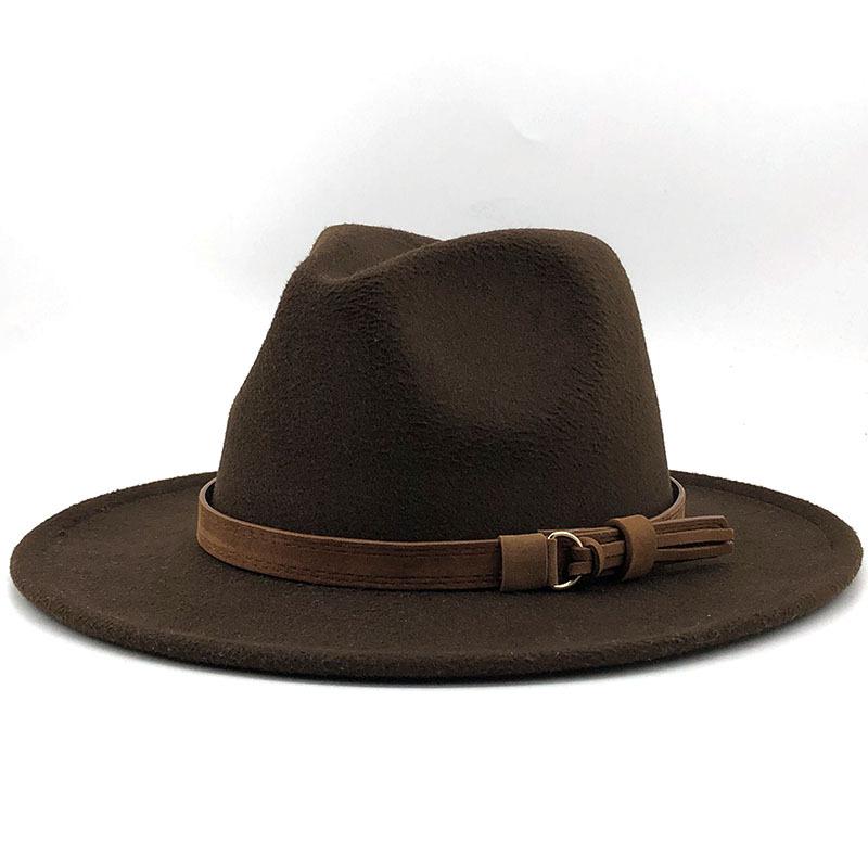 Neutral Wool-like Hard Top Hat Suede Belt Woolen Hat British Style Autumn and Winter Tweed Big Brim Jazz, Gr
Neutral Wool-like Hard Top Hat Suede Belt Woolen Hat British Style Autumn and Winter Tweed Big Brim Jazz, Gr