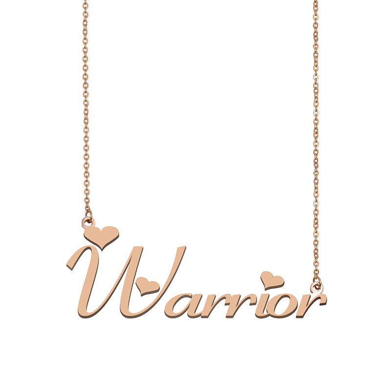 Warrior Name Necklace Custom Nameplate Pendant for Women Girls Birthday Gift Kids Best Friends Jewelry 18k Gold Plated Stainless Steel, Silver
Warrior Name Necklace Custom Nameplate Pendant for Women Girls Birthday Gift Kids Best Friends Jewelry 18k Gold Plated Stainless Steel, Silver
