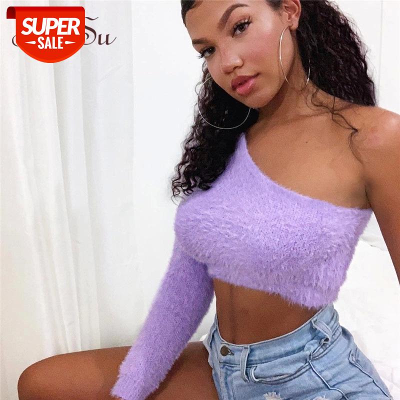 ArtSu Purple One Shoulder Top T-shirt Femme Tee Shirt Sexy Crop Top Long Sleeve Vogue Tshirt Fall Clothes for Women ASTS21151 #Wa89, White
ArtSu Purple One Shoulder Top T-shirt Femme Tee Shirt Sexy Crop Top Long Sleeve Vogue Tshirt Fall Clothes for Women ASTS21151 #Wa89, White