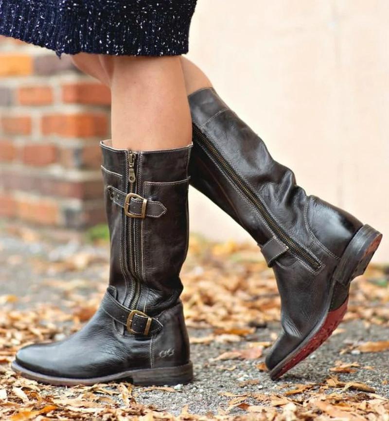 women mid-calf boots chaussure booties gladiator vintage PU leather low heels knight warm shoes woman zapatos mujer sapato NH252, Black 
women mid-calf boots chaussure booties gladiator vintage PU leather low heels knight warm shoes woman zapatos mujer sapato NH252, Black