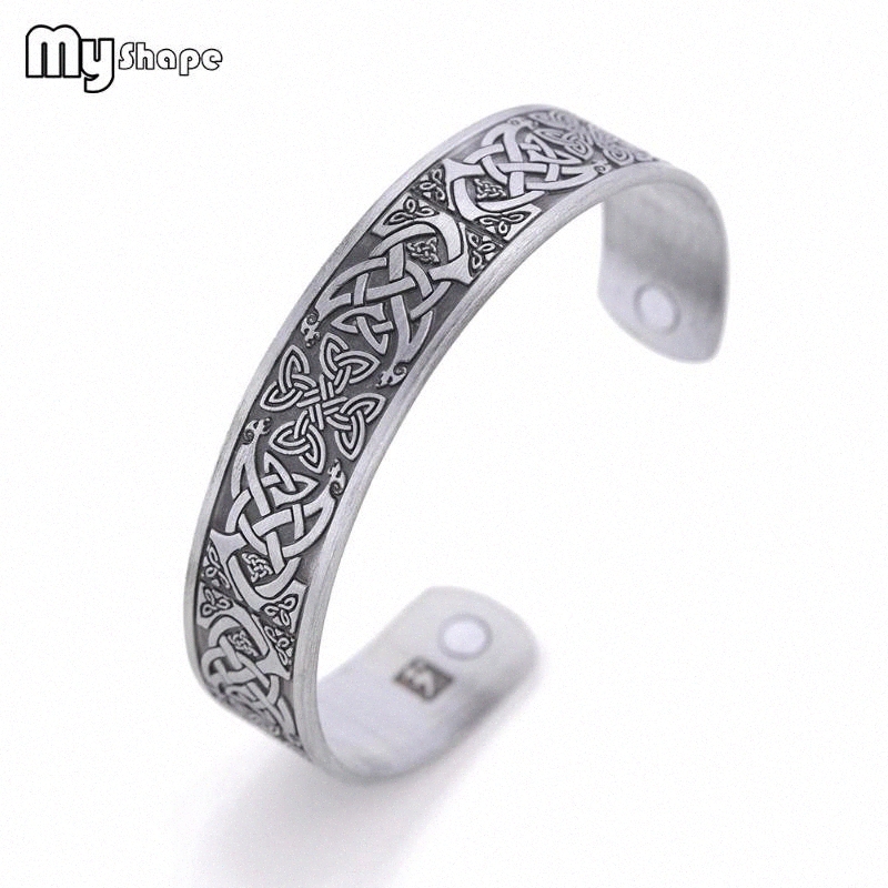 My Shape Health Magnetic Irish Knot Bracelets Antique Silvery Cuff Bangle French Cross Men Vintage Engraved Jewelry Accessories 9bXn#, Black
My Shape Health Magnetic Irish Knot Bracelets Antique Silvery Cuff Bangle French Cross Men Vintage Engraved Jewelry Accessories 9bXn#, Black