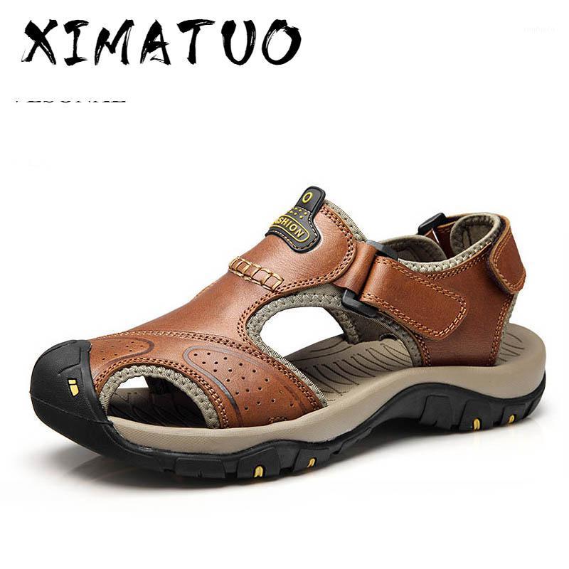 Brand Genuine Leather Summer Soft Male Sandals Shoes For Men Breathable Light Beach Casual Quality Walking Sandal 20201, Brown
Brand Genuine Leather Summer Soft Male Sandals Shoes For Men Breathable Light Beach Casual Quality Walking Sandal 20201, Brown