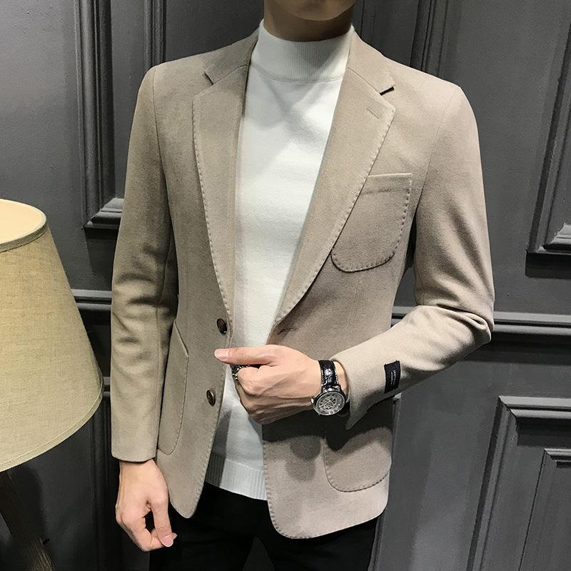 Korean Fashion Men Blazer Casual Loose Slim Long Sleeve High Quality Cardigan Men Blazer Abrigo Cuadros Men's Clothing DB60XF, Apricot
Korean Fashion Men Blazer Casual Loose Slim Long Sleeve High Quality Cardigan Men Blazer Abrigo Cuadros Men's Clothing DB60XF, Apricot