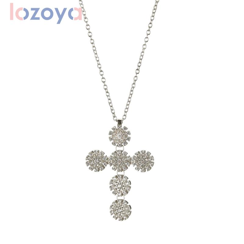 Lozoya 100% 925 Sterling Silver Cross pendant Necklace diamonds 2020 Wedding Party Friendship Jewelry
Lozoya 100% 925 Sterling Silver Cross pendant Necklace diamonds 2020 Wedding Party Friendship Jewelry
