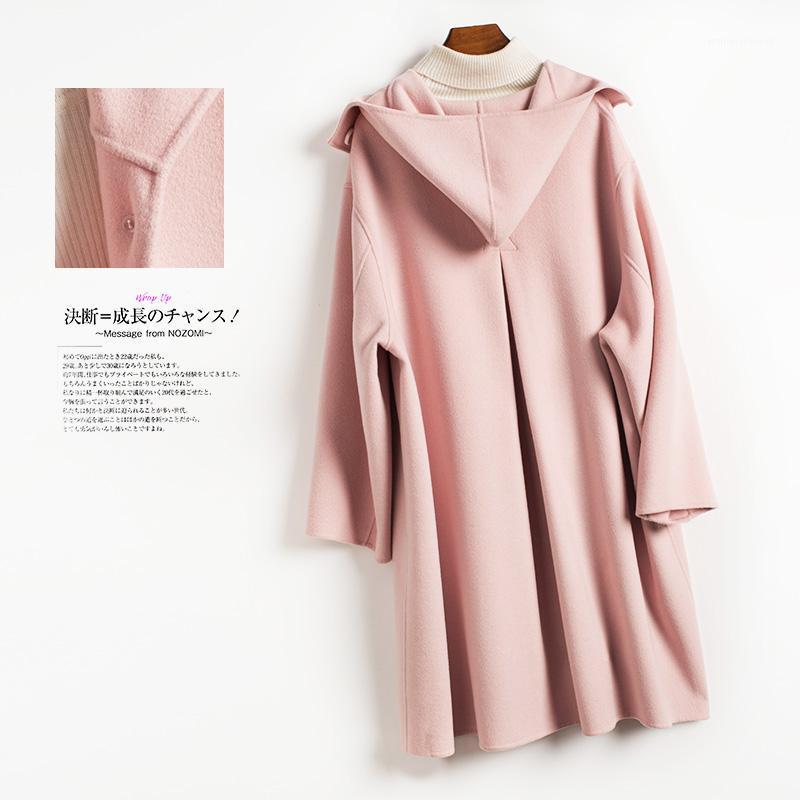 2020 New Autumn Winter Pure Wool Solid Color Coat Double-Faced Coat Female Long Section Cashmere Suit Collar Woolen1, Pink
2020 New Autumn Winter Pure Wool Solid Color Coat Double-Faced Coat Female Long Section Cashmere Suit Collar Woolen1, Pink