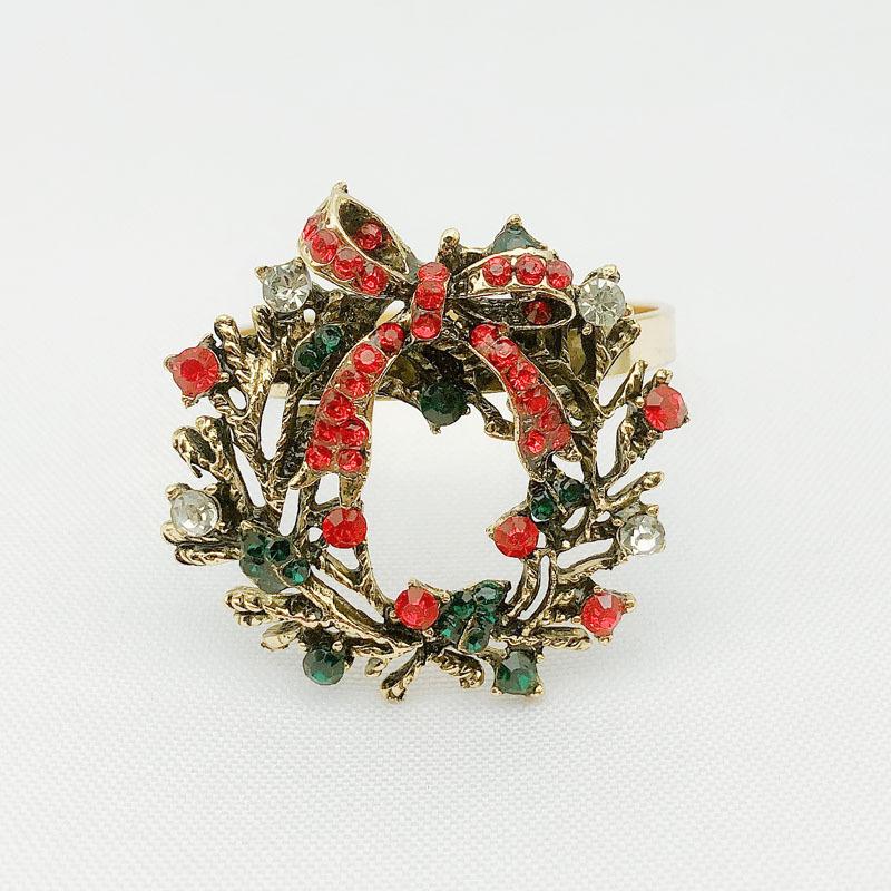 Christmas Napkin Rings Metal Napkin Holder Ring Buckles with Rhinestones for Table Decorations Christmas Banquet Holiday
Christmas Napkin Rings Metal Napkin Holder Ring Buckles with Rhinestones for Table Decorations Christmas Banquet Holiday