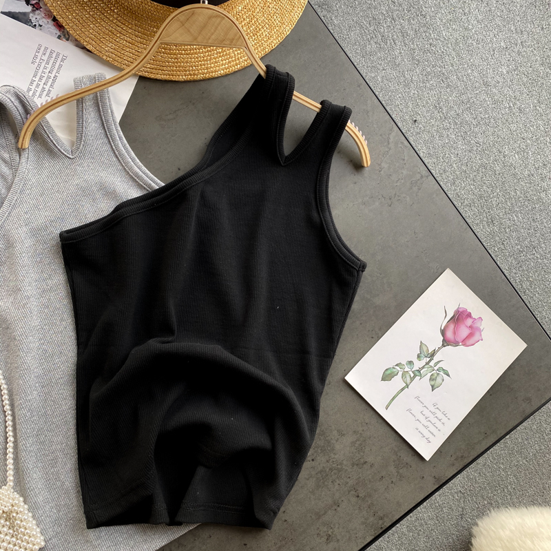 2021 New Solid belts thin tank woman blouse from shoulder out all-match tops style 6Z7O, Black
2021 New Solid belts thin tank woman blouse from shoulder out all-match tops style 6Z7O, Black