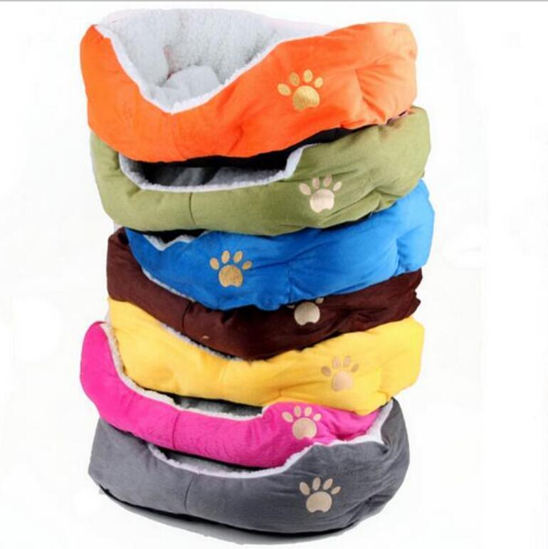 Soft Nest Puppy Cat Fleece Warm House Kennel Plush Mat 4 Colors Pet Products Small Dog Bed cama para cachorro 201130