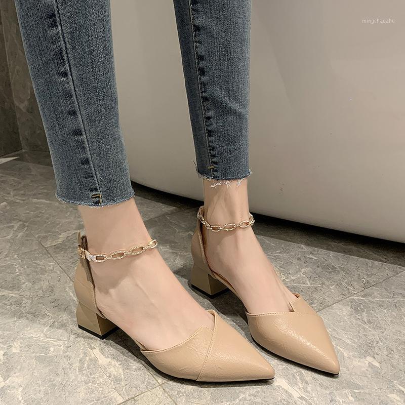 Mid Heels Women Summer Pointed Toe Sandals Metal Chain Buckle Pumps Elegant Two Piece Shoes Women Closed Toe Sandals 20201, Beige
Mid Heels Women Summer Pointed Toe Sandals Metal Chain Buckle Pumps Elegant Two Piece Shoes Women Closed Toe Sandals 20201, Beige