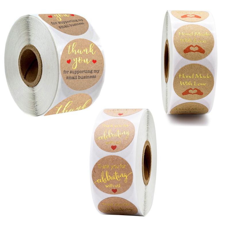 500 Pcs Kraft Paper Self-adhesive Stickers Golden Words Seal Label Cake Homemade Cookies Gift Packaging Decoration Stationers
500 Pcs Kraft Paper Self-adhesive Stickers Golden Words Seal Label Cake Homemade Cookies Gift Packaging Decoration Stationers