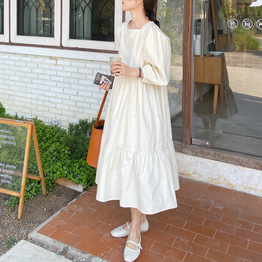 2021 New Vintage Women Sun Sleeve Autumn Casual Vestidos Loose Robe Femme 1h9s, Apricot
2021 New Vintage Women Sun Sleeve Autumn Casual Vestidos Loose Robe Femme 1h9s, Apricot