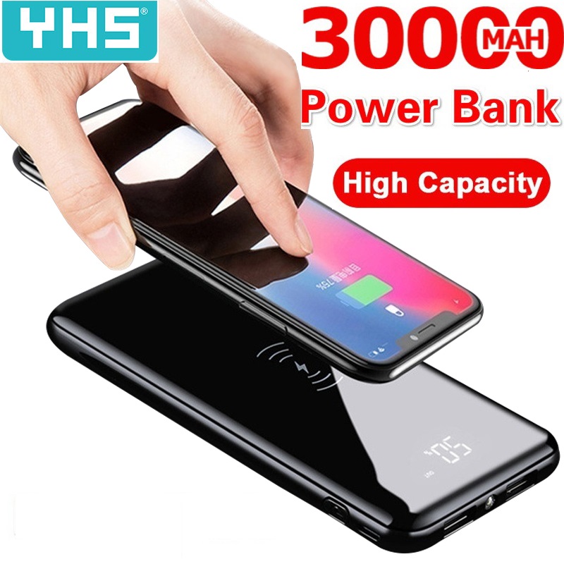 QI Wireless Power Bank 30000mAh Charger Portable Ultra-thin Large Capacity External Battery Charger Digital Display Power Bank Free
QI Wireless Power Bank 30000mAh Charger Portable Ultra-thin Large Capacity External Battery Charger Digital Display Power Bank Free
