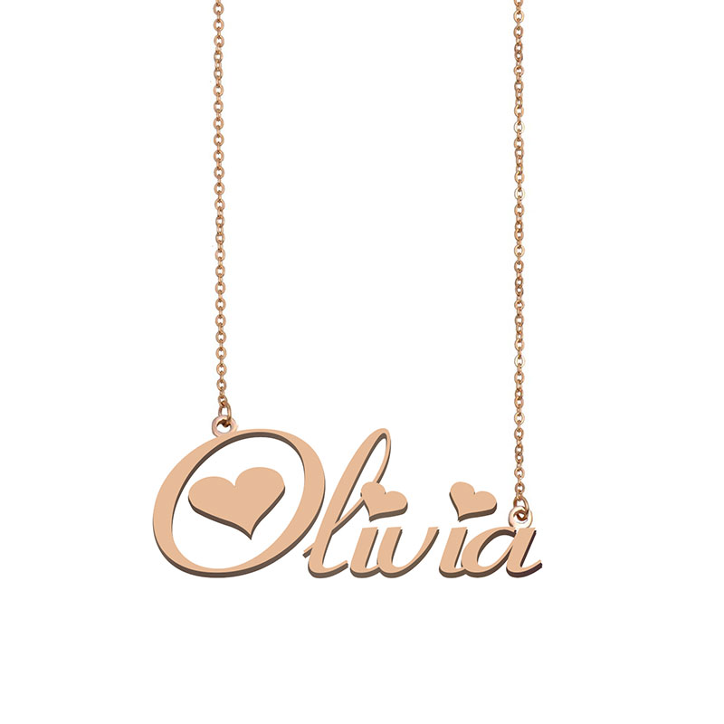 olivia name necklace custom nameplate pendant for women girls birthday gift kids friends jewelry 18k gold plated stainless steel, Silver
olivia name necklace custom nameplate pendant for women girls birthday gift kids friends jewelry 18k gold plated stainless steel, Silver