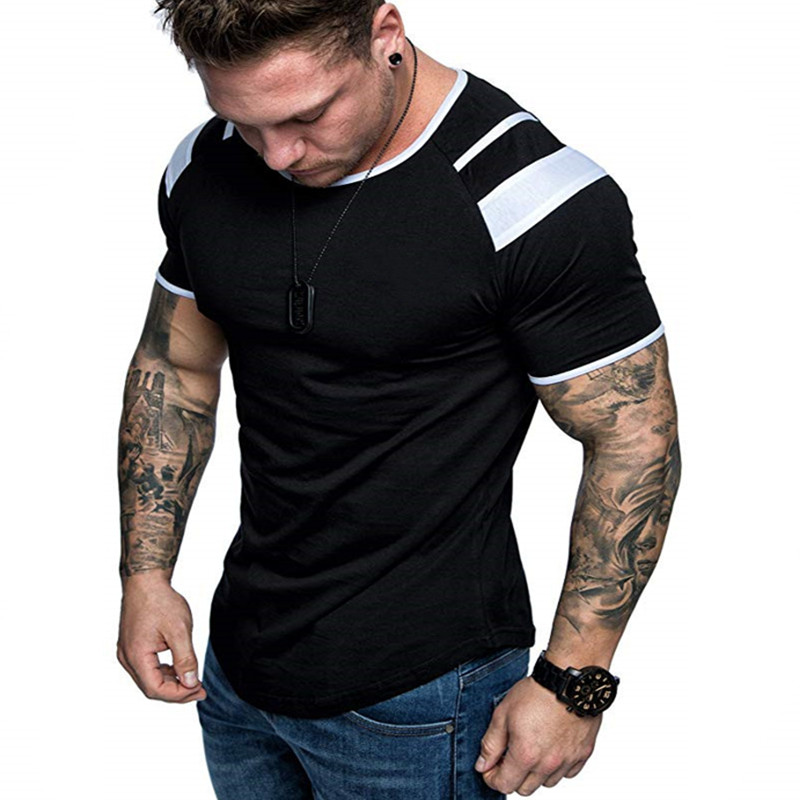 New Summer Splicing Short Sleeve Cotton T Shirt Men Casual O-Neck Hip Hop Tshirt Male Loose Slim Tees Tops US Size M- 3XL, Dark blue 1
New Summer Splicing Short Sleeve Cotton T Shirt Men Casual O-Neck Hip Hop Tshirt Male Loose Slim Tees Tops US Size M- 3XL, Dark blue 1