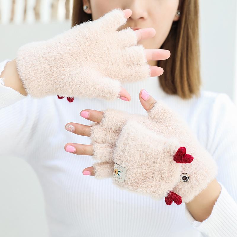Women Flip Half finger Plush Thick Cute Cartoon Deer Angle Touch screen Driving Glove Winter Warm Soft Fur Knit Mitten I2
Women Flip Half finger Plush Thick Cute Cartoon Deer Angle Touch screen Driving Glove Winter Warm Soft Fur Knit Mitten I2