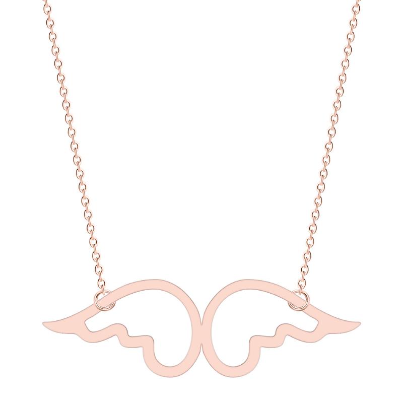 Titanium Stainless Steel Gold Rose Gold Steel Tone Hollow Out Angle Wing Charm Pendant Long Chain Adjustable Necklace for Women
Titanium Stainless Steel Gold Rose Gold Steel Tone Hollow Out Angle Wing Charm Pendant Long Chain Adjustable Necklace for Women