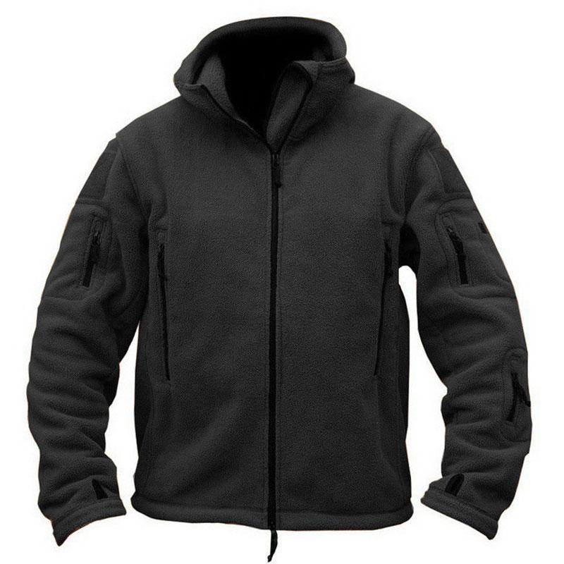 Men's Hoodies & Sweatshirts Mens Winter Jackets Fleece Zipper Hoodie Long Sleeve Hooded Sweatshirt Tactical Tracksuit Jacket Outerwear Coat