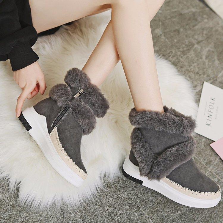 Winter fashion women Hidden wedges Platform boots ankle high warm snow boots girl thick fur non-slip outsole high quality, Black
Winter fashion women Hidden wedges Platform boots ankle high warm snow boots girl thick fur non-slip outsole high quality, Black