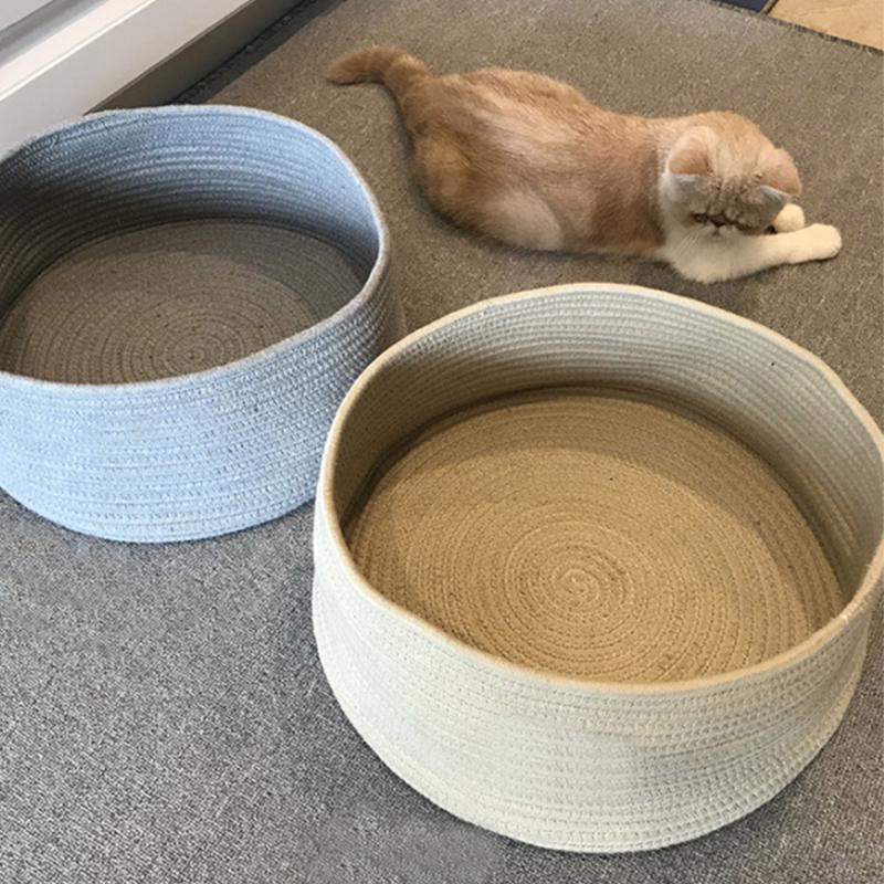 Universal Round Cat Bed Basket Nest Cotton Rope Woven Warm Pet Sleeping Bed House Scratching Mat Pad
Universal Round Cat Bed Basket Nest Cotton Rope Woven Warm Pet Sleeping Bed House Scratching Mat Pad