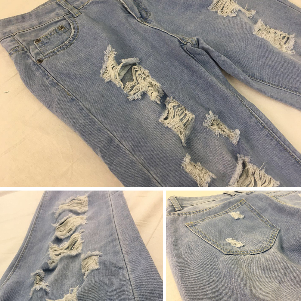 Plus size 25-32 Hole ripped jeans women harem pants loose ankle-length pants Boyfriends For woman Ladies skinny jeans 201029